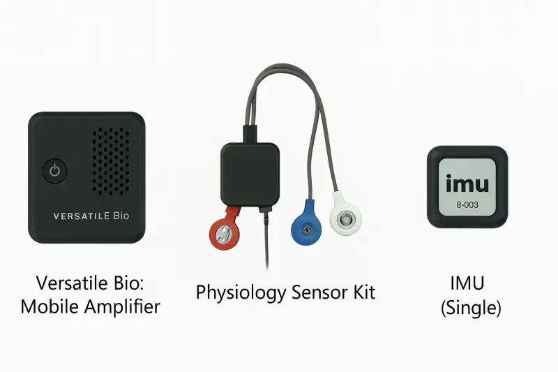 Versatile Bio: Mobile Amplifier, Physiology Kit, IMU
